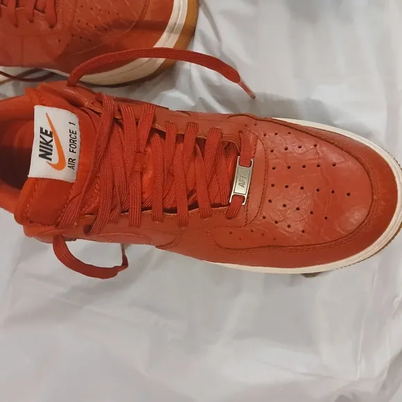 Nike Air Force 1 Men's Red Sneakers crocodile print