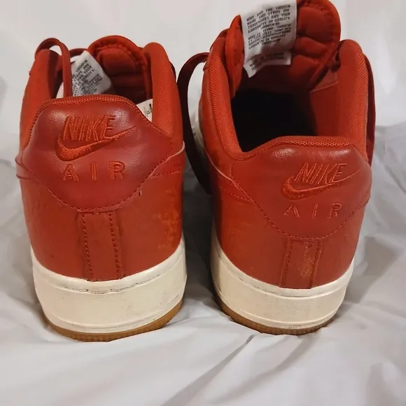 Nike Air Force 1 Men's Red Sneakers crocodile print