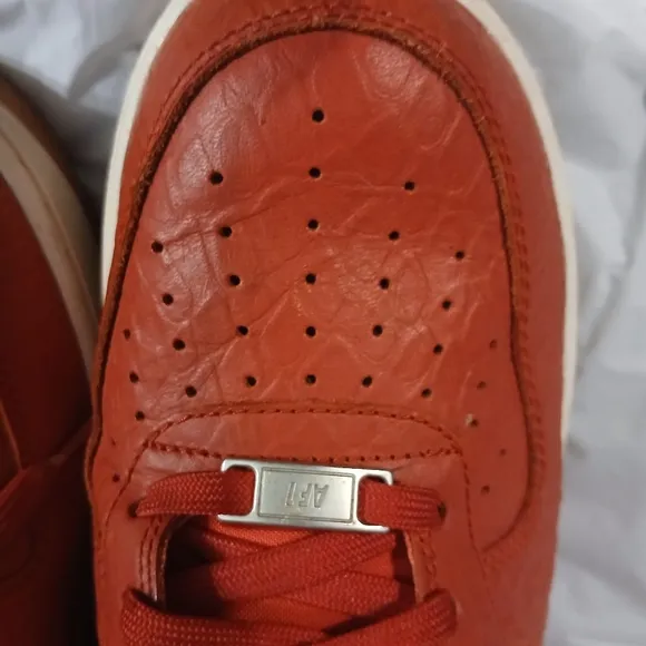 Nike Air Force 1 Men's Red Sneakers crocodile print