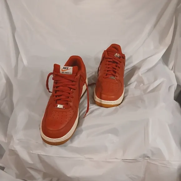 Nike Air Force 1 Men's Red Sneakers crocodile print