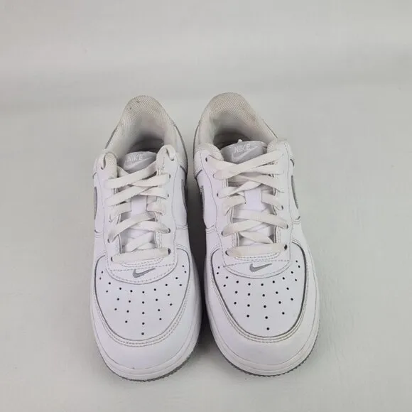 Nike Air Force 1 (PS) LITTLE KIDS White Sneakers Leather SZ 1Y