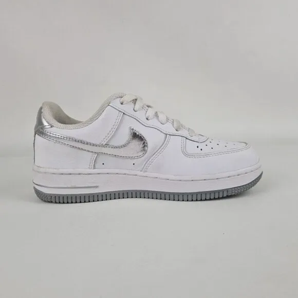 Nike Air Force 1 (PS) LITTLE KIDS White Sneakers Leather SZ 1Y