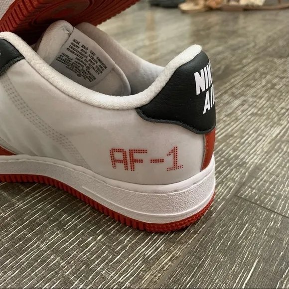 Nike Air Force 1 red black and white sneakers