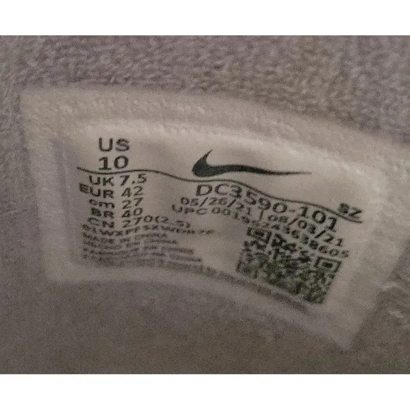 Nike Air Force 1 Sculpt Shoes Womens 10 White Silver High Summit Sneakers   NEW