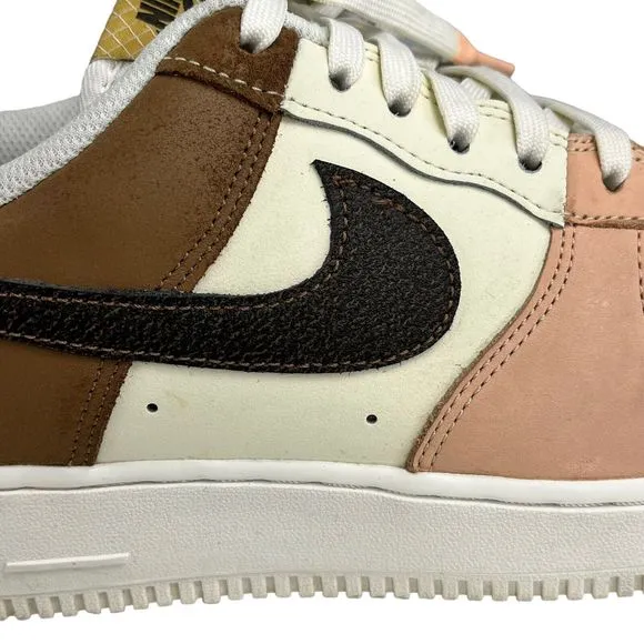 Nike Air Force 1 Shoes Size 10.5 Pink Brown White ‘07 LV8 Neopolitian Sneakers