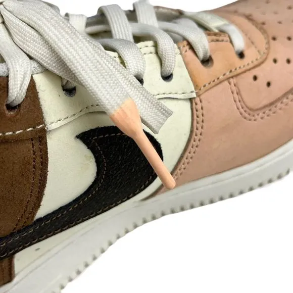 Nike Air Force 1 Shoes Size 10.5 Pink Brown White ‘07 LV8 Neopolitian Sneakers