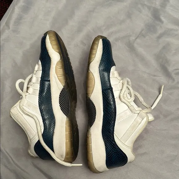 Nike Air Jordan 11 Low Snake Navy 2019 Casual Blue and White Sneakers