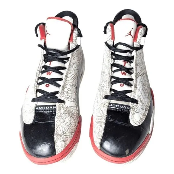 NIKE Air Jordan Dub Zero GS 'Varsity Red' Sneakers Size 6Y