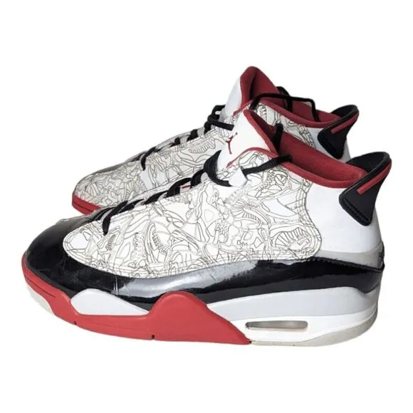 NIKE Air Jordan Dub Zero GS 'Varsity Red' Sneakers Size 6Y
