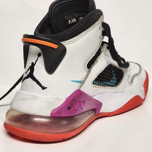 Nike Air Jordan Mars 270 GS White Hyper Violet Sneakers Shoes Boys 5.5 Y