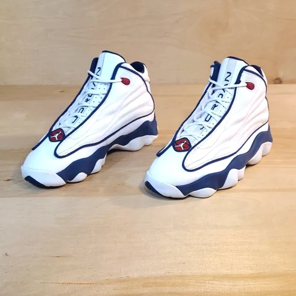 Nike Air Jordan Pro Strong White Navy Sneakers