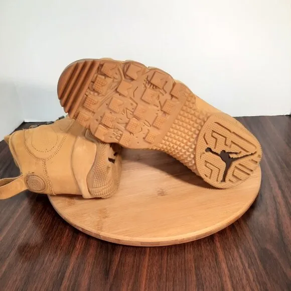 Nike Air Jordan Retro 9 NRG Boot Mens 8 Shoes Wheat Flax Baroque Brown Sneakers