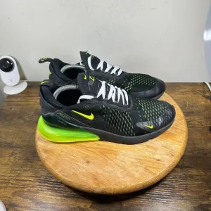 Nike Air Max 270 Black Volt Athletic Shoes Sneakers Men's Size‎ 11