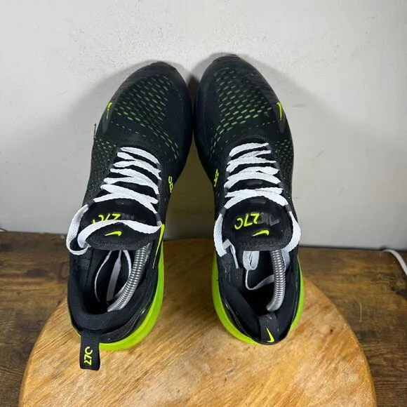 Nike Air Max 270 Black Volt Athletic Shoes Sneakers Men's Size‎ 11