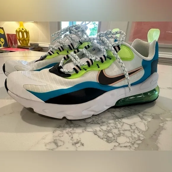Nike Air Max 270 React SE 'Oracle Aqua' Sneakers/Shoes Sz 7Y Athletic LIKE NEW