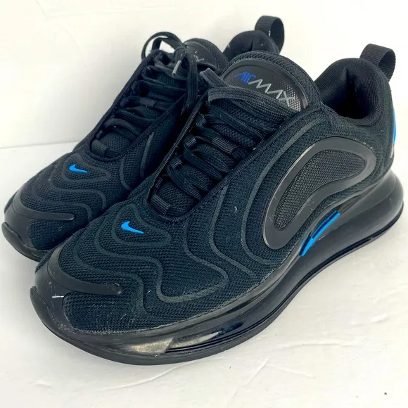 Nike Air‎ Max 720 Just Do It Black &amp; Blue  (GS) Youth size 4.5