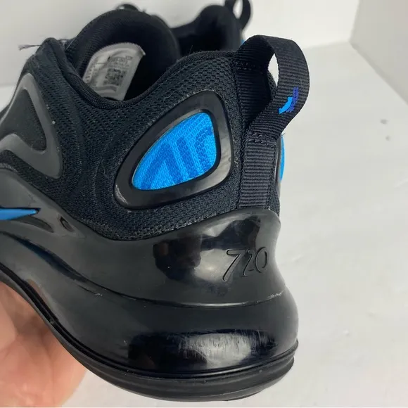Nike Air‎ Max 720 Just Do It Black &amp; Blue  (GS) Youth size 4.5