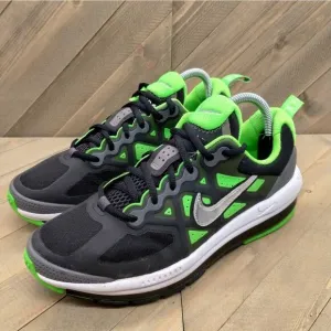 Nike Air Max Genome Athletic‎ Sneakers Womens Size 8.5 Black Green Silver Shoes