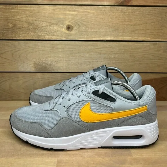 Nike Air Max SC Size 9.5 Mens Wolf Grey Yellow Casual Shoes