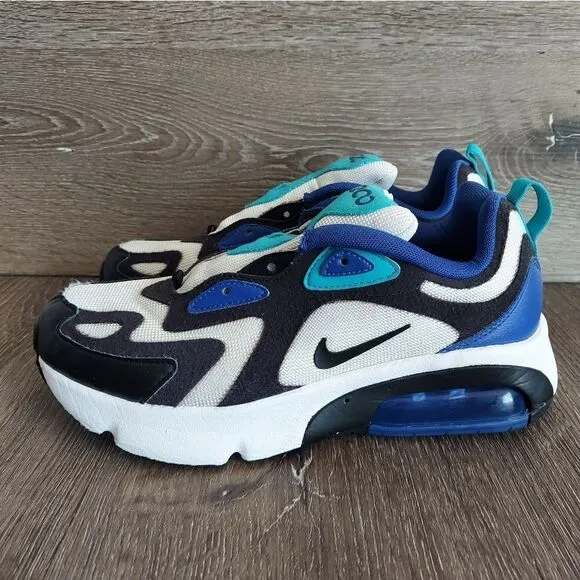Nike Air Max 200 White Hyper Blue Oracle Aqua Shoes Sneakers 6Y Womens 7.5