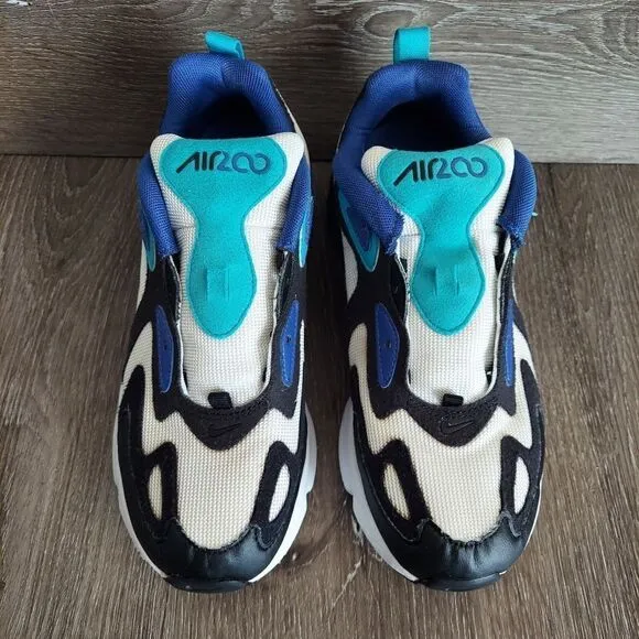 Nike Air Max 200 White Hyper Blue Oracle Aqua Shoes Sneakers 6Y Womens 7.5