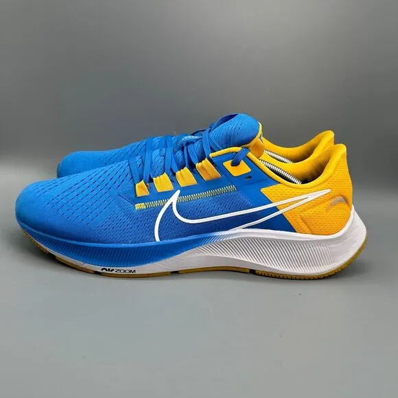 Nike Air Zoom Pegasus 38 Los Angeles Chargers Men's 13 Blue Sneakers DJ0816-400