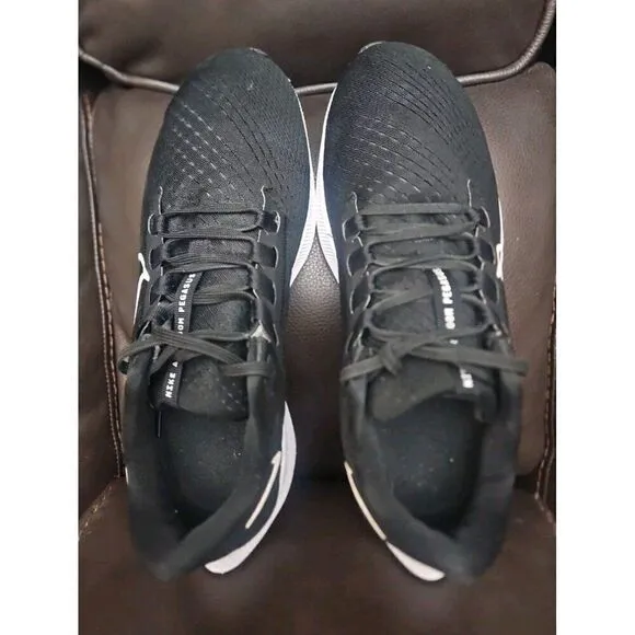 Nike Air Zoom Pegasus 38 Running Sneakers Shoes Black White Women's Size 9