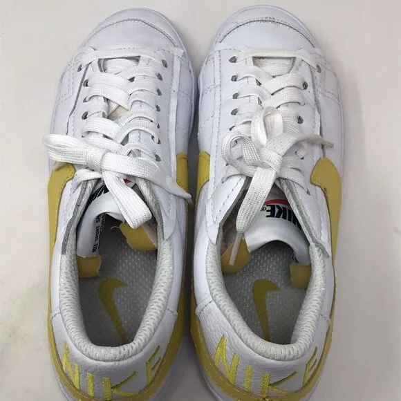 Nike Blazer Low 77 Jumbo Size 11 Mens White Vivid Sulfur Yellow Shoes Sneakers