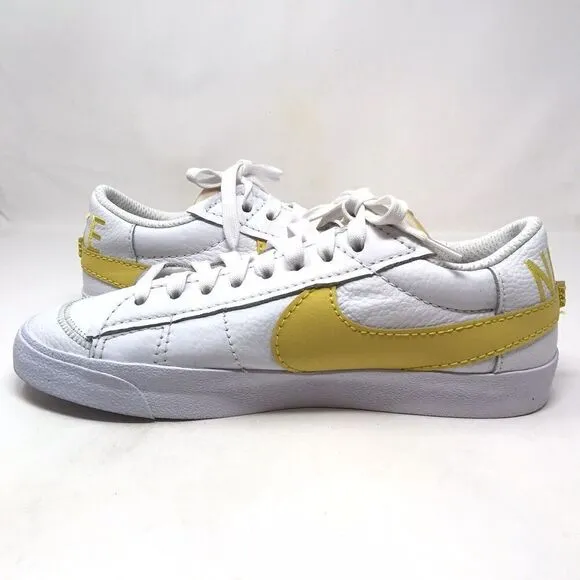 Nike Blazer Low 77 Jumbo Size 11 Mens White Vivid Sulfur Yellow Shoes Sneakers