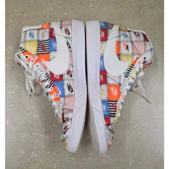 Nike Blazer Mid Patchwork MultiColor Off White Black CI9887-100 Men's 11.5 Shoes