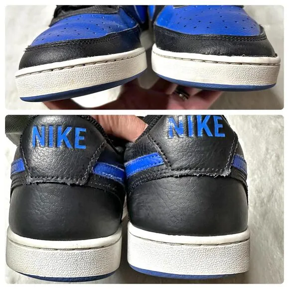 Nike Court Vision Low Men's Sneakers Black/Blue Size 10