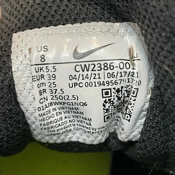 Nike Crater Impact &quot;Black Off Noir&quot; Sneakers Women's Size 8 Shoes