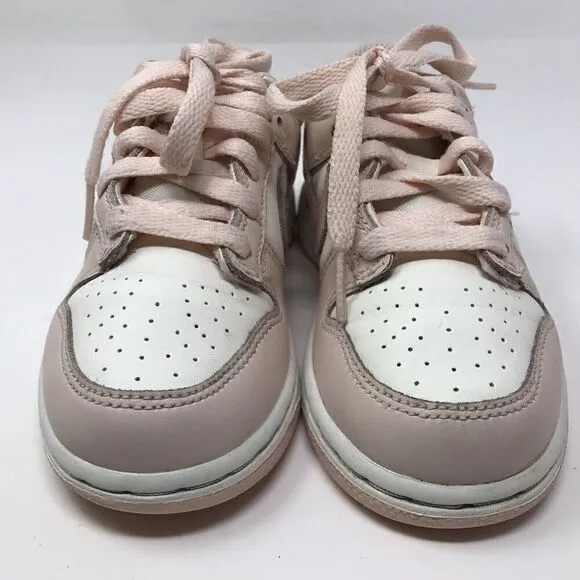 Nike Dunk Low PS Orange Pearl Pink White  Size 12C Preschool Shoes Sneakers