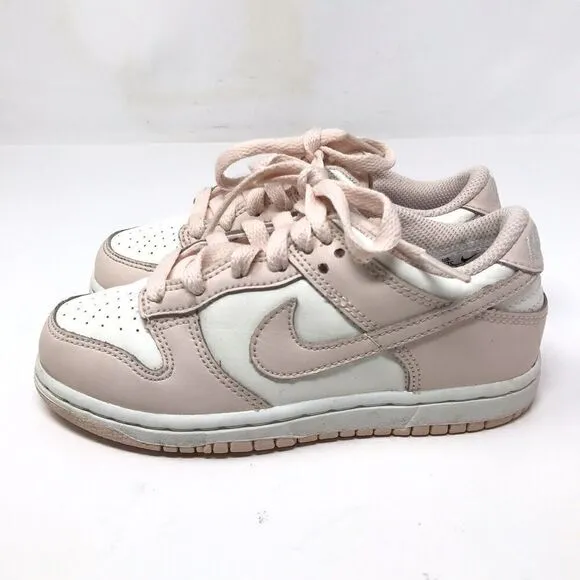 Nike Dunk Low PS Orange Pearl Pink White  Size 12C Preschool Shoes Sneakers