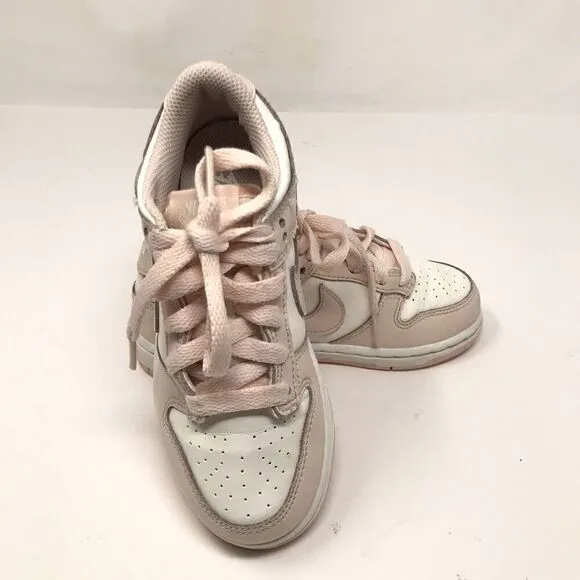 Nike Dunk Low PS Orange Pearl Pink White  Size 12C Preschool Shoes Sneakers