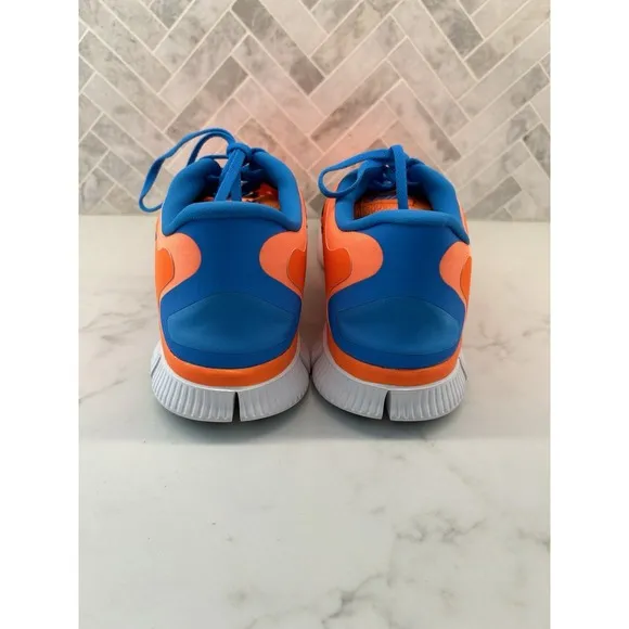 Nike Free 5.0 Running Shoes Sneakers 579959-840 Fluorescent Neon Orange Size 14