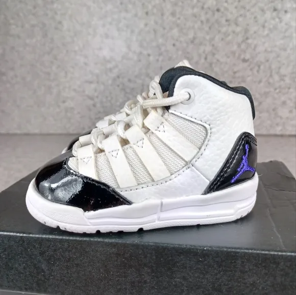 Nike Jordan Jumpman White Black Sneakers Toddlers Size 3C Shoes