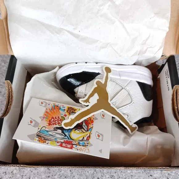 Nike Jordan Jumpman White Black Sneakers Toddlers Size 3C Shoes