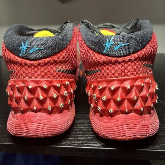 Nike Kyrie 1 Deceptive Red Black Yellow Size 13 Sneakers Shoes 705277-606