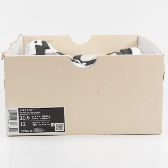 Nike Kyrie Low 5 'White Black Metallic Gold' DJ6012-101 Basketball Sneakers