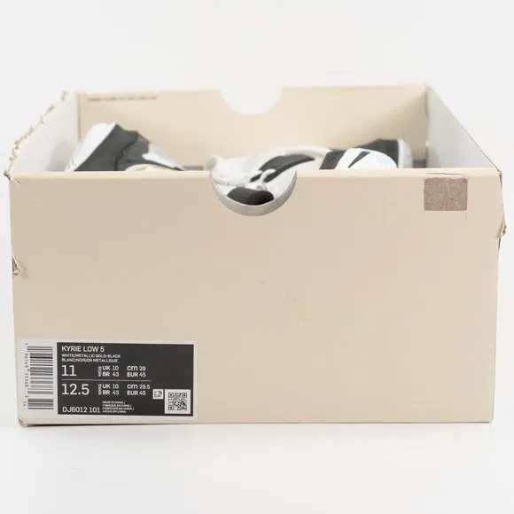 Nike Kyrie Low 5 'White Black Metallic Gold' DJ6012-101 Basketball Sneakers