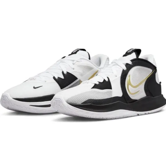 Nike Kyrie Low 5 'White Black Metallic Gold' DJ6012-101 Basketball Sneakers