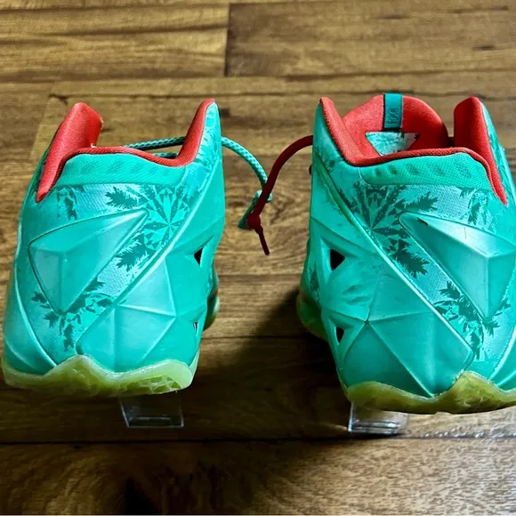 Nike • Lebron 11 • Christmas 2013 • Size 12 Basketball Shoes Sneakers •Green/Red