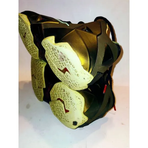 Nike LeBron 11 King's Pride Sneakers Size 12, Basketball, Sportswear, Gold Shoes