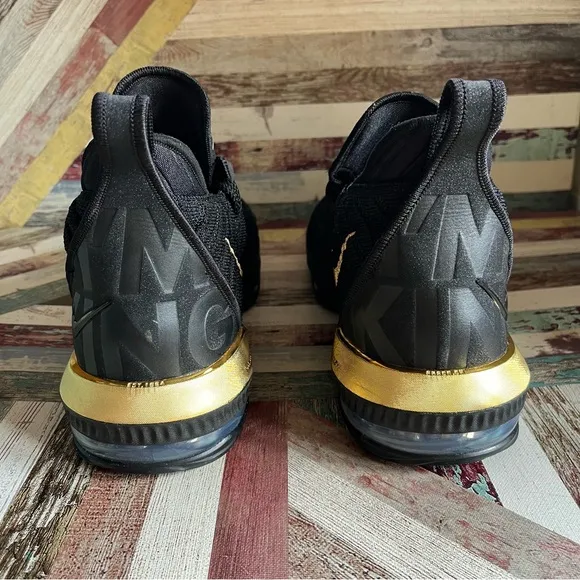 Nike LeBron 16 I'm King Men’s Sneakers EUC Black/Gold #23 RARE Basketball SZE 11