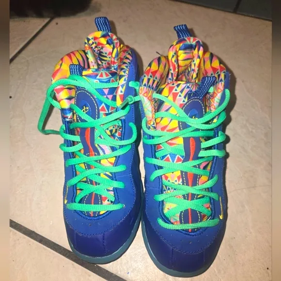 Nike Little Posite One ASW PS Kaleidoscope Sneakers Size 1Y DZ5192400 Foamposite