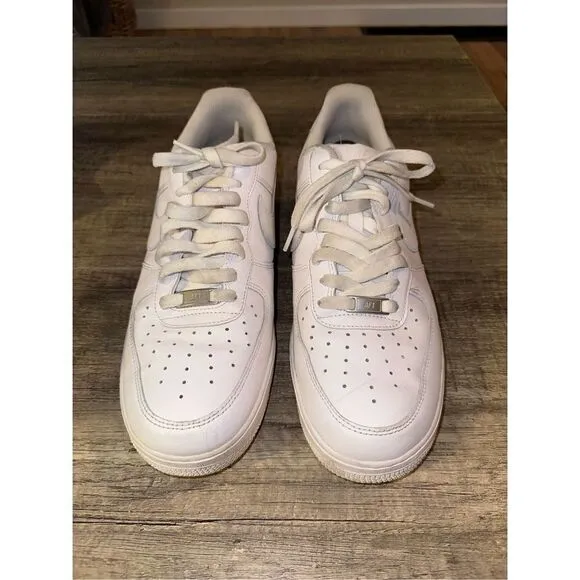 Nike Men's Air Force 1 Low Athletic Shoes Triple White Size 11