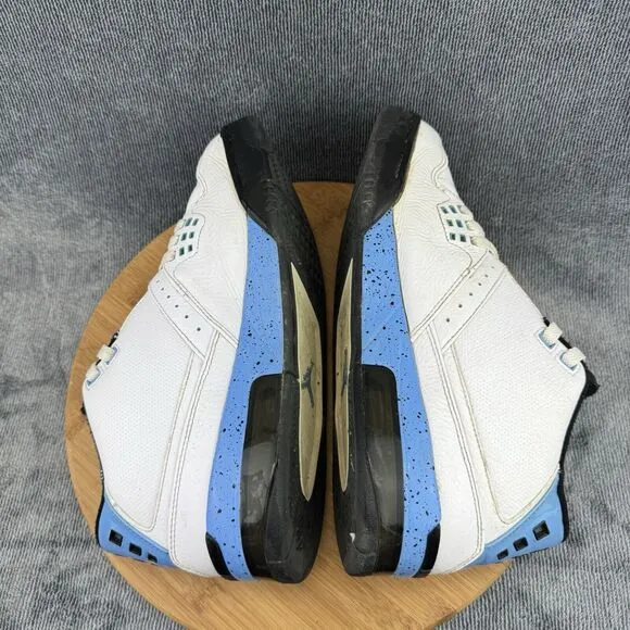 Nike Mens Air Jordan Flight 23 Size 10.5 White Carolina Blue Basketball Sneakers