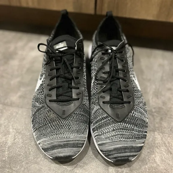 Nike Men's Air Max Flyknit Racer Oreo Black White Shoes Sneakers Size 13