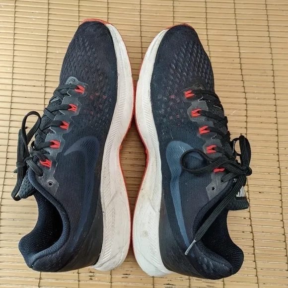 Nike Mens Air Zoom Pegasus 34 880555-014 Black Running Shoes Sneakers Size 11.5